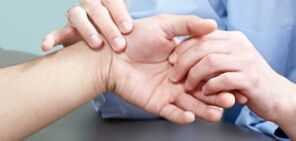 Diagnosis of pain in the fingertips